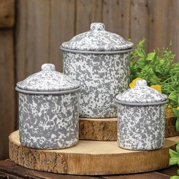 Other - New Set/3 Enamel Canister Set
